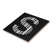 LETTER S BAR CODE Erstes erstes Barcode-Muster Fliese (Seite)
