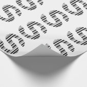 LETTER S BAR CODE Erstes erstes Barcode-Muster Geschenkpapier (Ecke)