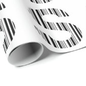 LETTER S BAR CODE Erstes erstes Barcode-Muster Geschenkpapier (Rolleneckpunkt)