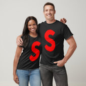 Letter S Big and Bold Red T-Shirt (Unisex)