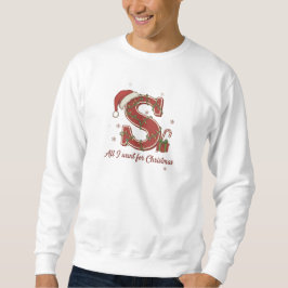 Letter S Christmas Monogram Design Sweatshirt