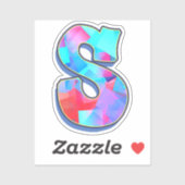Letter S -  Color Mix Aufkleber (Blatt)