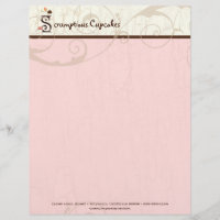 Letter S Cupcake Business Letterhead