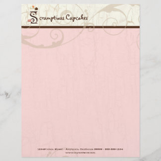 Letter S Cupcake Business Letterhead Briefkopf