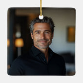 Letter S Elegant Monogram Christmas Ornament (Rückseite)