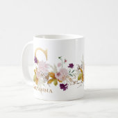 Letter S - Gold Floral Name Schwesterfreund Kaffeetasse (Vorderseite Links)