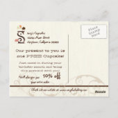 Letter S Happy Birthday Cupcake Business Postkarte (Rückseite)