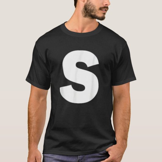Letter S Hauptstadt Alphabet Monogram Initial T-Shirt (Vorderseite)