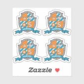 Letter S individuelle Name Samuel Wolf Hundeschrit Aufkleber (Blatt)