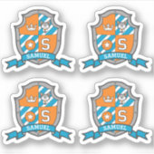 Letter S individuelle Name Samuel Wolf Hundeschrit Aufkleber (Vorderseite)