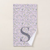 Letter S lila Freiheit Badhandtuch Set (Handtuch)