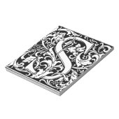 Letter S Medieval Monogram Vintag Initial Notizblock (Rotiert)
