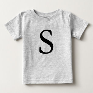 Letter S mit Monogramm schwarz Anfangswert t Shirt
