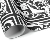 Letter S mittelalterliches Monogramm Art Nouveau Geschenkpapier (Rolleneckpunkt)