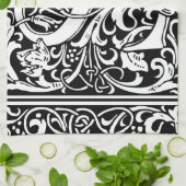 Letter S mittelalterliches Monogramm Art Nouveau Handtuch (Gefaltet)