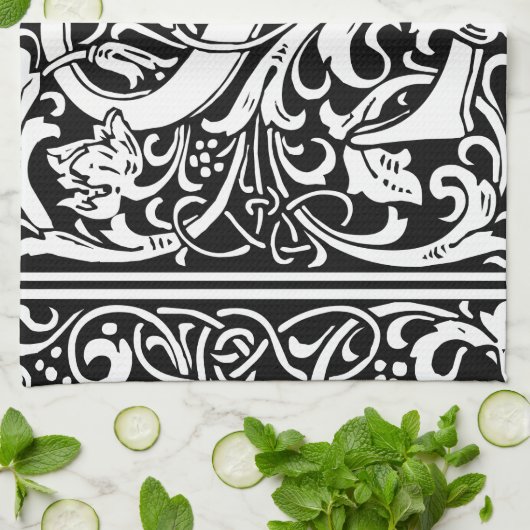 Letter S mittelalterliches Monogramm Art Nouveau Handtuch (Gefaltet)