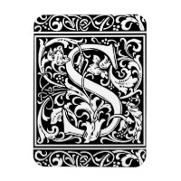Letter S mittelalterliches Monogramm Art Nouveau