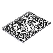 Letter S mittelalterliches Monogramm Art Nouveau Notizblock (Linke Seite)