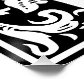 Letter S mittelalterliches Monogramm Art Nouveau Poster (Ecke)