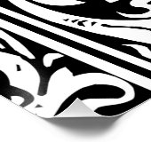 Letter S mittelalterliches Monogramm Art Nouveau Poster (Ecke)