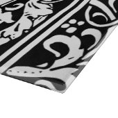 Letter S mittelalterliches Monogramm Art Nouveau Schneidebrett (Ecke)