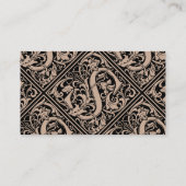 Letter S mittelalterliches Monogramm Art Nouveau Visitenkarte (Rückseite)