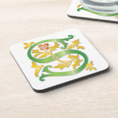 Letter S Monogram-Lilie Untersetzer (Linke Seite)