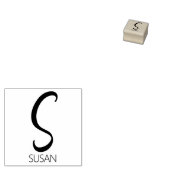 Letter S Monogram Personalisierte Briefmarke Gummistempel (Stempel)