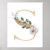 Letter S Monogram Poster (Vorne)