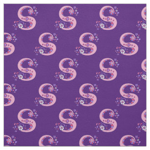 Letter S-Monogramm-Dekortext Stoff