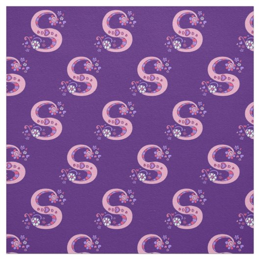 Letter S-Monogramm-Dekortext Stoff (Muster)