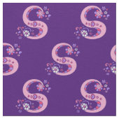 Letter S-Monogramm-Dekortext Stoff (Nahaufnahme)