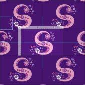 Letter S-Monogramm-Dekortext Stoff (Kachel)