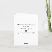 Letter S Monogramm in Schwarz und Weiß (Rückseite)