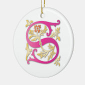 Letter S Monogramm Keramikornament (Links)
