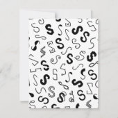 Letter-S-Muster Mitteilungskarte (Vorderseite)