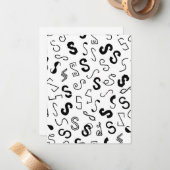 Letter-S-Muster Mitteilungskarte (Vorderseite/Rückseite Beispiel)