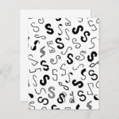 Letter-S-Muster Mitteilungskarte (Vorne/Hinten)