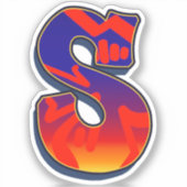 Letter S - Night Sky Aufkleber (Vorderseite)