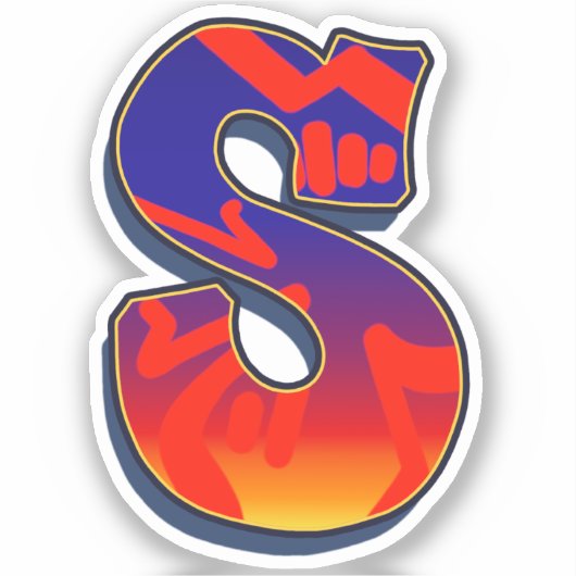 Letter S -  Night Sky Aufkleber (Vorderseite)