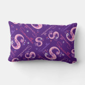 Letter S Samantha Blume Herzdoodmuster Lendenkissen (Rückseite)