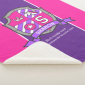 Letter S Sharon Name bedeutet rosa lila Einhorn Sherpadecke (3/4)