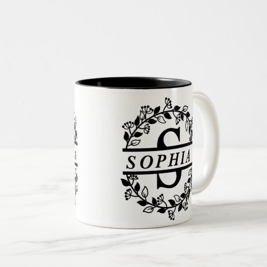 Letter S-Tasse Zweifarbige Tasse (VorderseiteRechts)