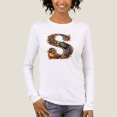 Letter S Thanksgiving turkey style gift  Tri-Blend Shirt (Vorderseite)