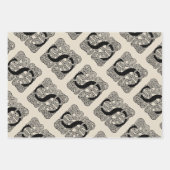 Letter S Vintag Celtic Knot Monogram Geschenkpapier Set (Vorderseite)