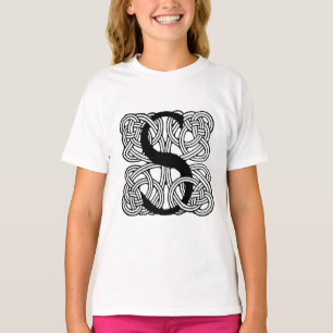 Letter S Vintag Celtic Knot Monogram T-Shirt