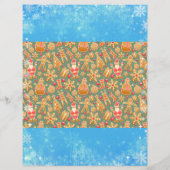 Letter Santa Unicorn Snowflakes Candy Blue Xmas (Rückseite)