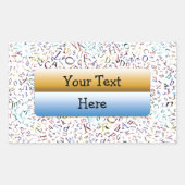 Letter Scramble Rechteckiger Aufkleber (Vorderseite)