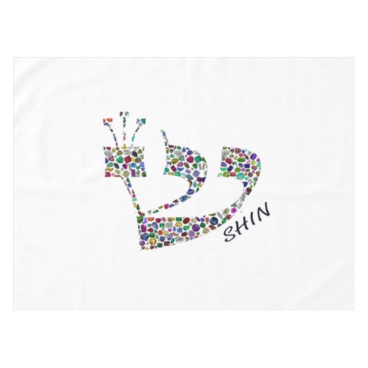 Letter Shin Tischdecke (Vorderseite (Horizontal))