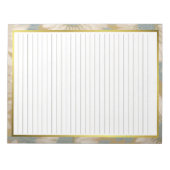 Letter Size 8,5" x 11" Braune Linien Breite Regel Notizblock (Vorderseite)